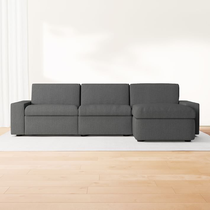 Enzo 3 Piece Reclining Chaise Sectional