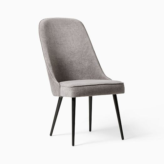 MidCentury HighBack Dining Chair Metal Legs West Elm