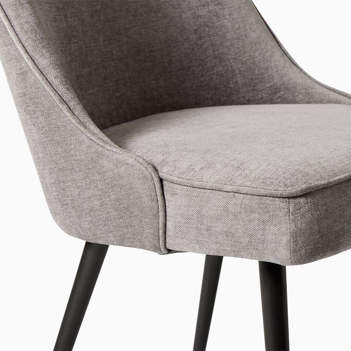 MidCentury HighBack Dining Chair Metal Legs West Elm