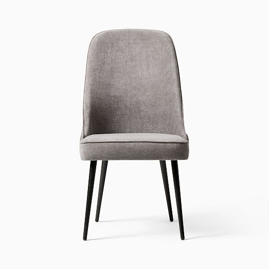 MidCentury HighBack Dining Chair Metal Legs West Elm