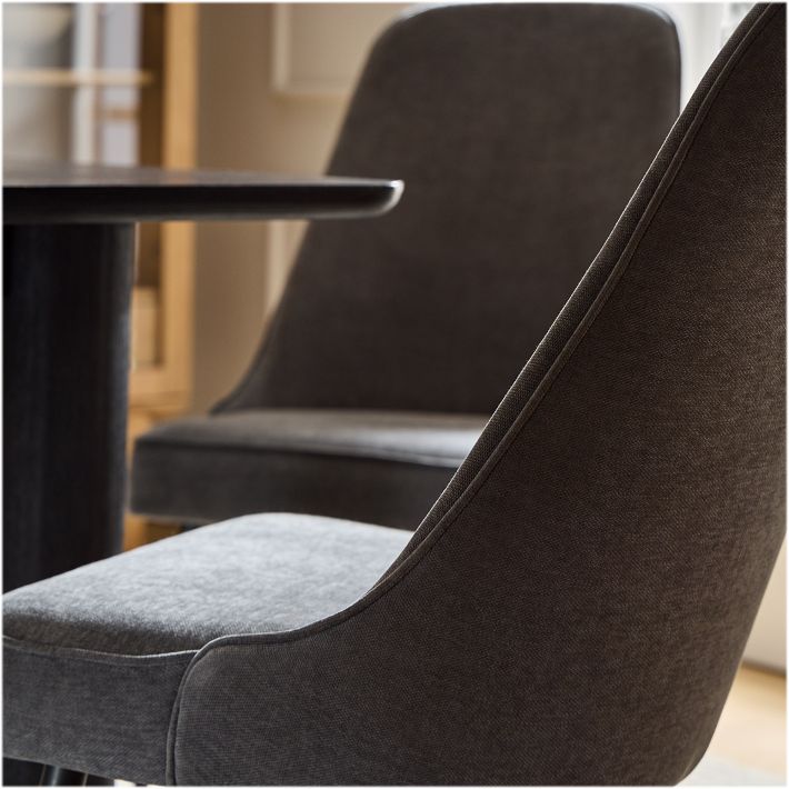 MidCentury HighBack Dining Chair Metal Legs West Elm