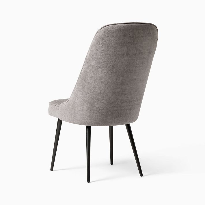 MidCentury HighBack Dining Chair Metal Legs West Elm