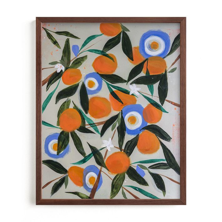 Orange Trees Framed Wall Art by Minted for West Elm