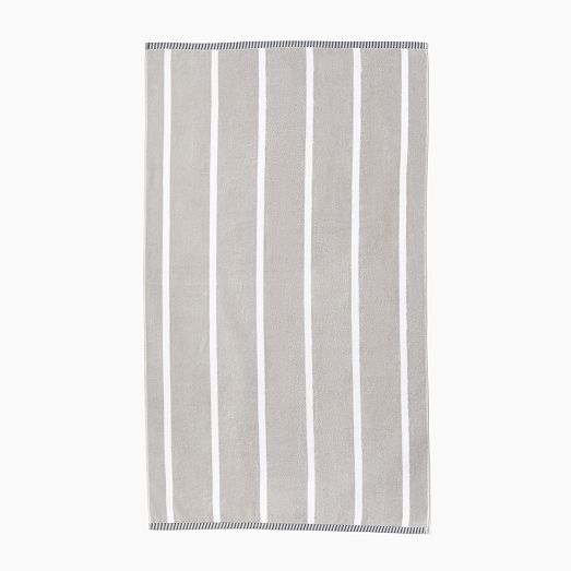 Woven Stripe Beach/Pool Towel - Black | West Elm