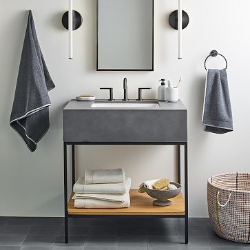 Concrete on sale bathroom vanity