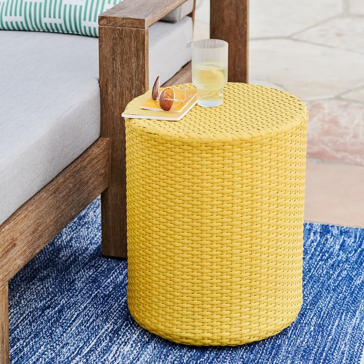 AllWeather Wicker Side Table West Elm