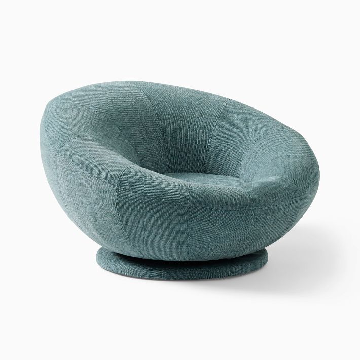 Petite Groovy Swivel Chair West Elm