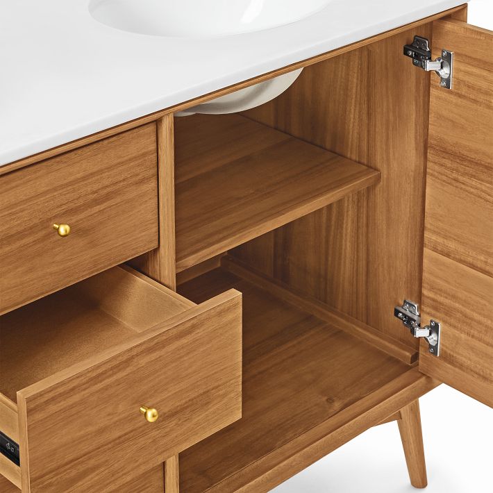 MidCentury Double Bathroom Vanity (63"72") Acorn West Elm