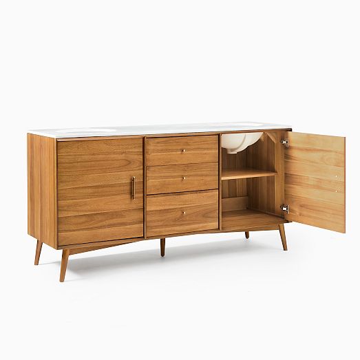 MidCentury Double Bathroom Vanity (63"72") Acorn West Elm