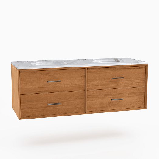 MidCentury Floating Double Bathroom Vanity (63"72") West Elm