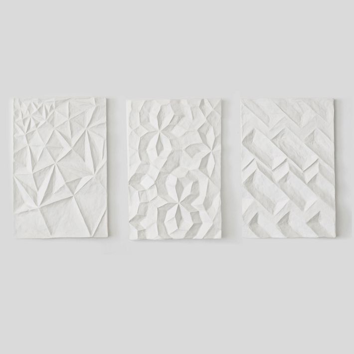 Papier-Mache Geo Panels Dimensional Wall Art | West Elm