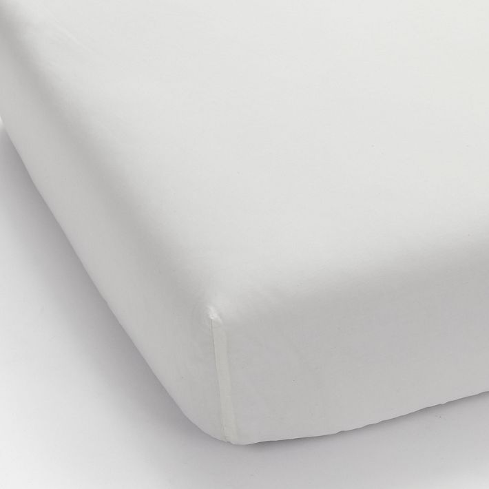 400 Thread Count Sateen 10-Inch Fitted Sheet (Twin): White