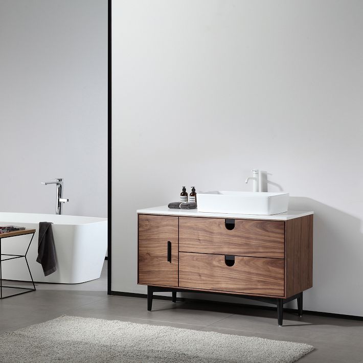 Shaw 48 Walnut Single Vanity