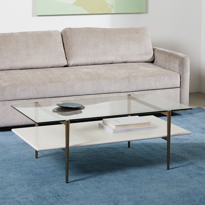 West elm mid century deals art display coffee table