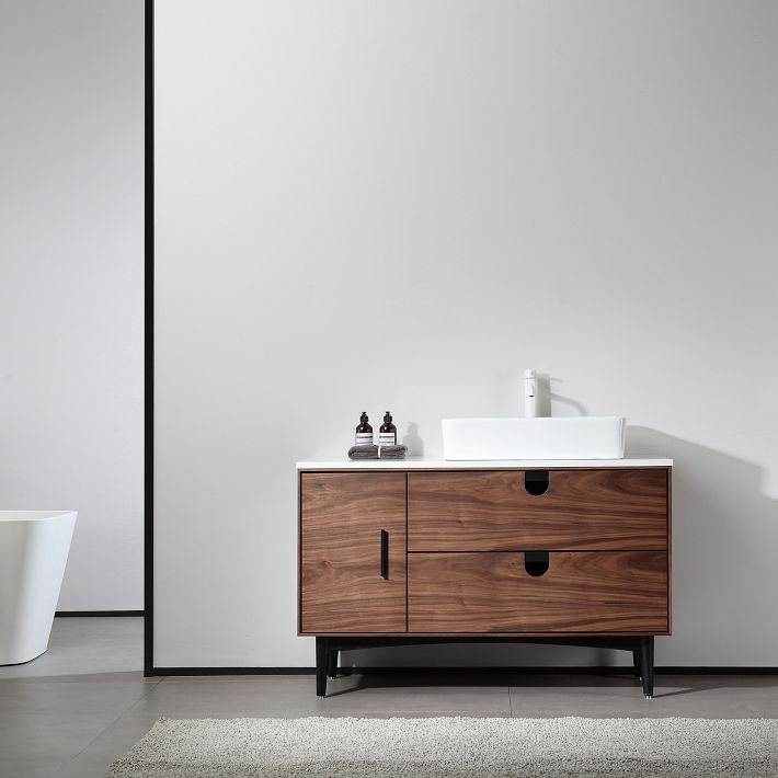 Shaw 48 Walnut Single Vanity