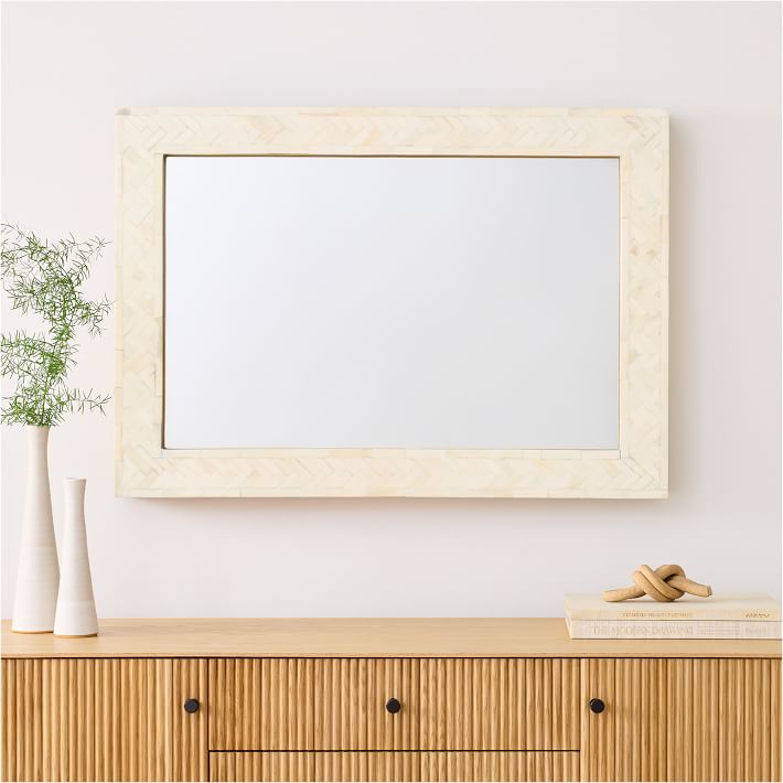 Parsons Bone Inlay Wall Mirror - 24&quot;W x 34&quot;H