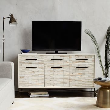 West elm deals tv console white