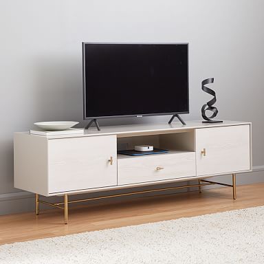 Modernist Wood & Lacquer Media Console (68"–80")