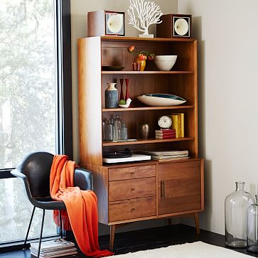 West elm media store console acorn