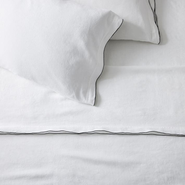 European Flax Linen Merrow Edge King Sheet Set