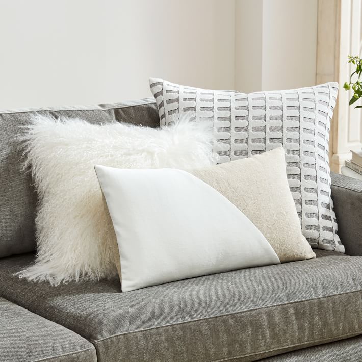 West elm round outlet velvet pillows