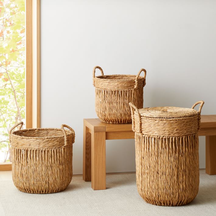 Vertical Lines Seagrass Baskets