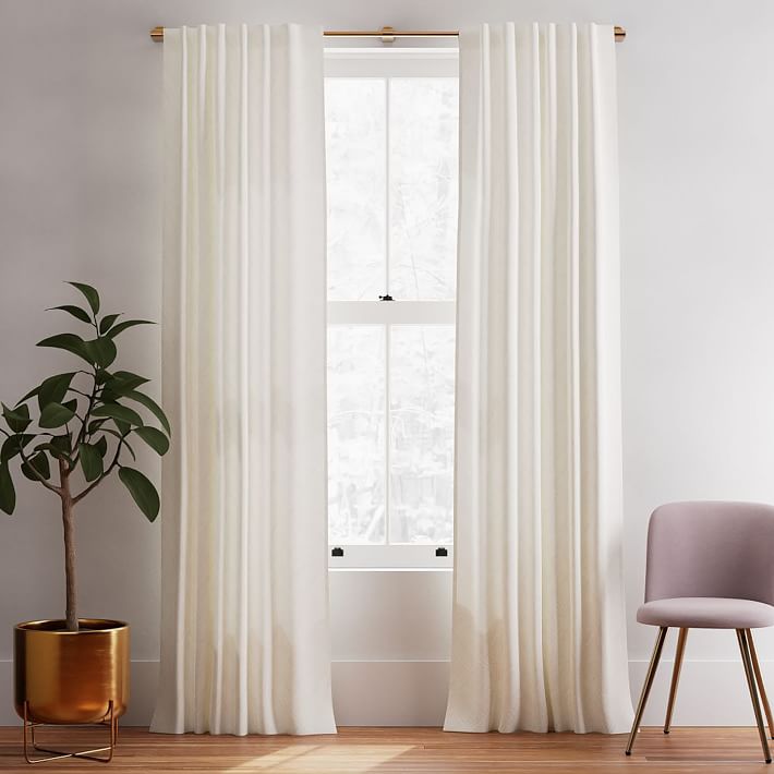 Textured Luxe Stripe Linen Curtain