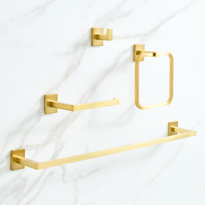 Abbington Bathroom Hardware - Antique Brass