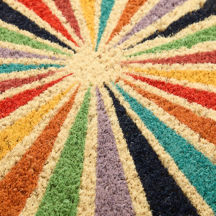 Entryways Sunburst Recycled Rubber Doormat