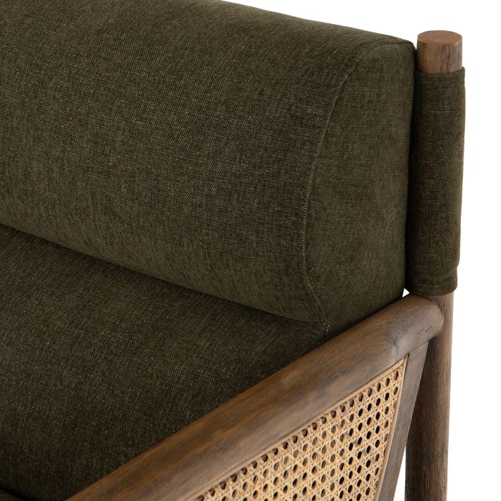 West elm cane online chair