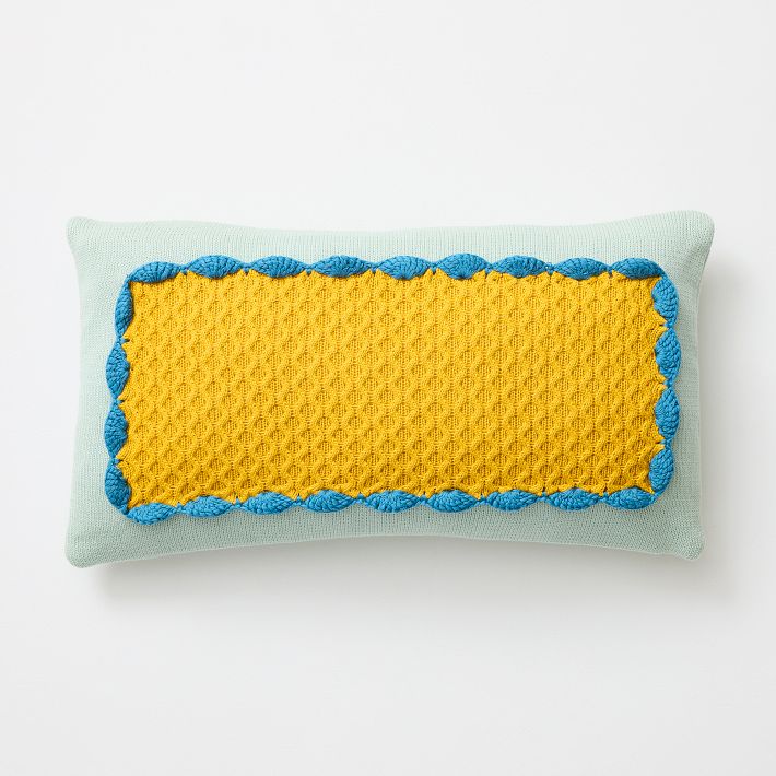 Misha &amp; Puff Ruffle Frame Knit Pillow Cover