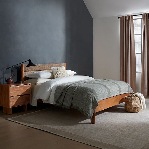 Mylos Woven & Wood Bed | West Elm