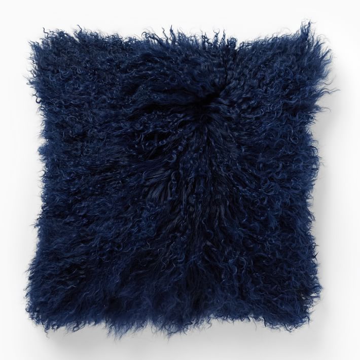 West elm mongolian outlet lamb cushion