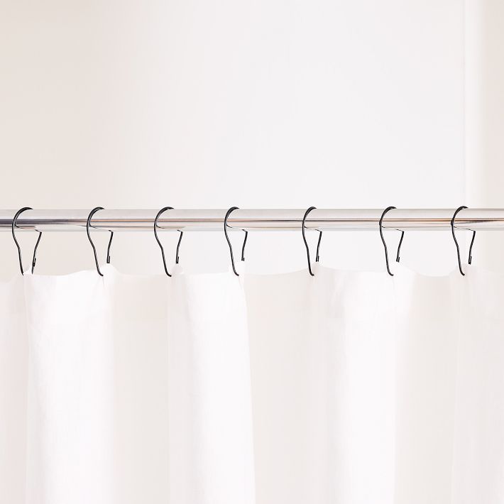 Buy Gitesh Grip 5 Roller Ball Curtain Hooks Rings Thick Striped Stainless  Steel Shower Curtain Hanger for Clothes- (Pack of 12 pcs) Online at Low  Prices in India - Amazon.in