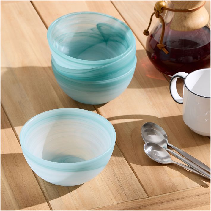 Set Of 4 Glass Cereal Bowls, Kitchen & Dining