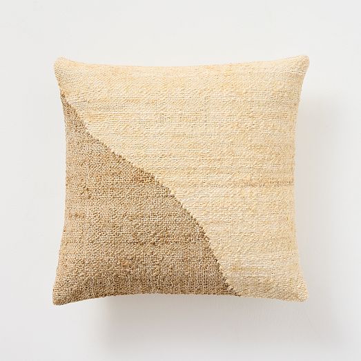 Colorblock Jute Pillow Cover West Elm