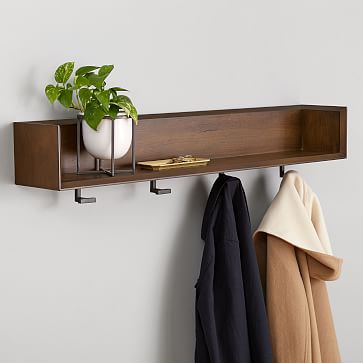 Nolan Wall Shelf with Hooks | West Elm