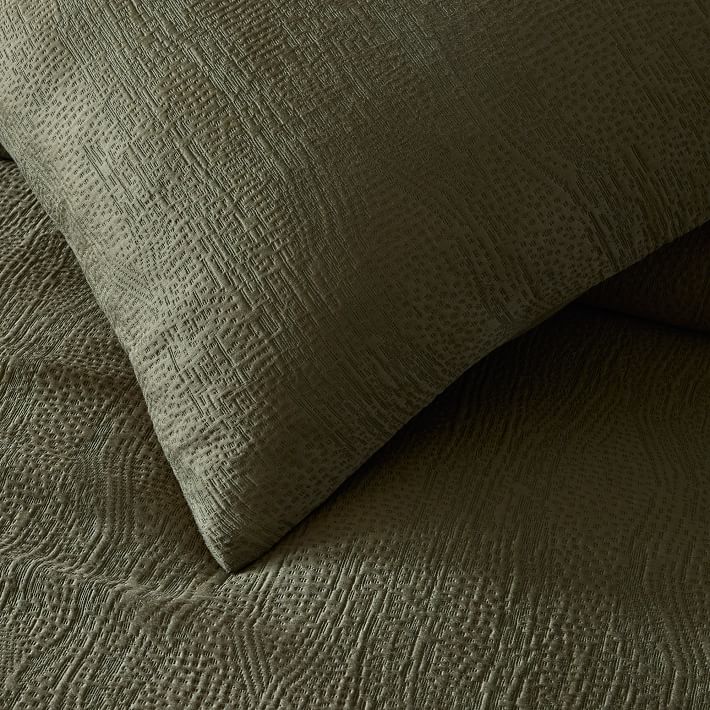 Silky TENCEL™ & Cotton Matelasse Duvet Cover & Shams West Elm