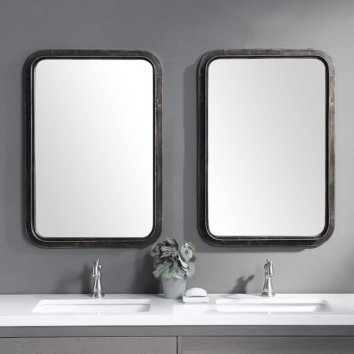 Industrial Steel Mirror - 22.5"W x 32.5"H