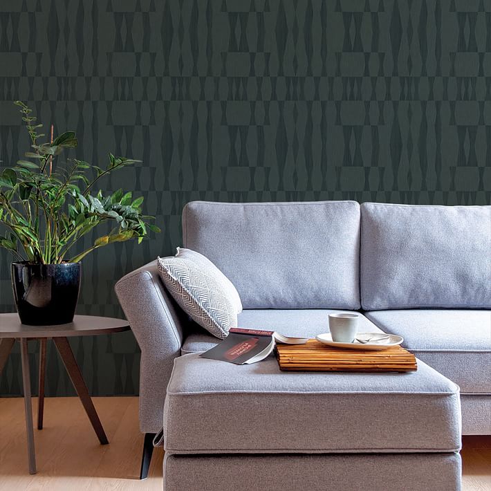 Grasscloth Geo Wallpaper West Elm