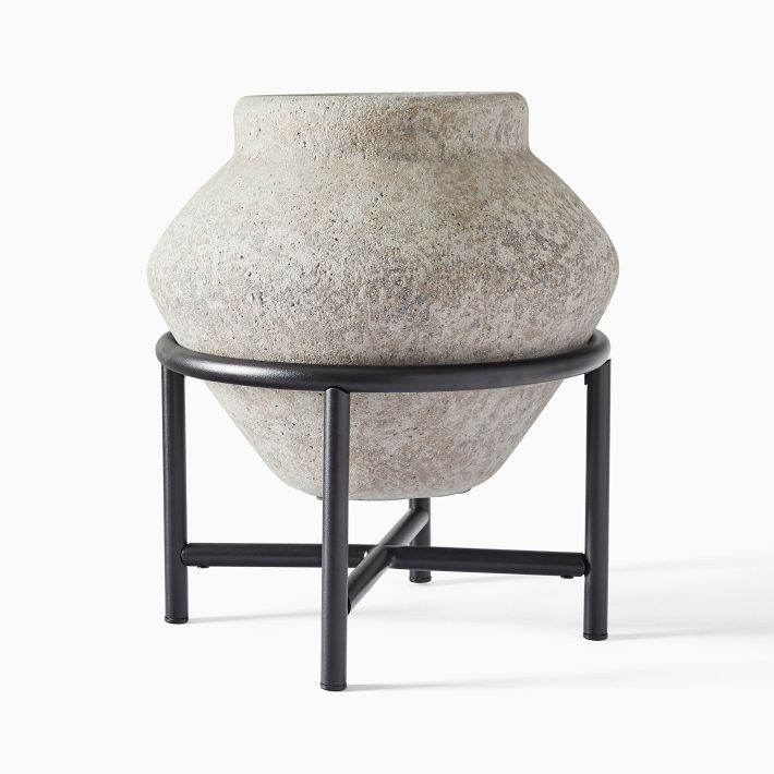 Geometric Urn Planter w/ Stand