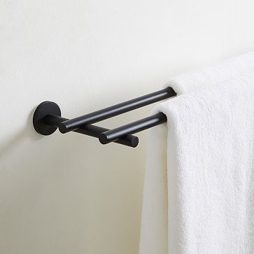 Modern Overhang Bathroom Hardware - Matte Black | West Elm