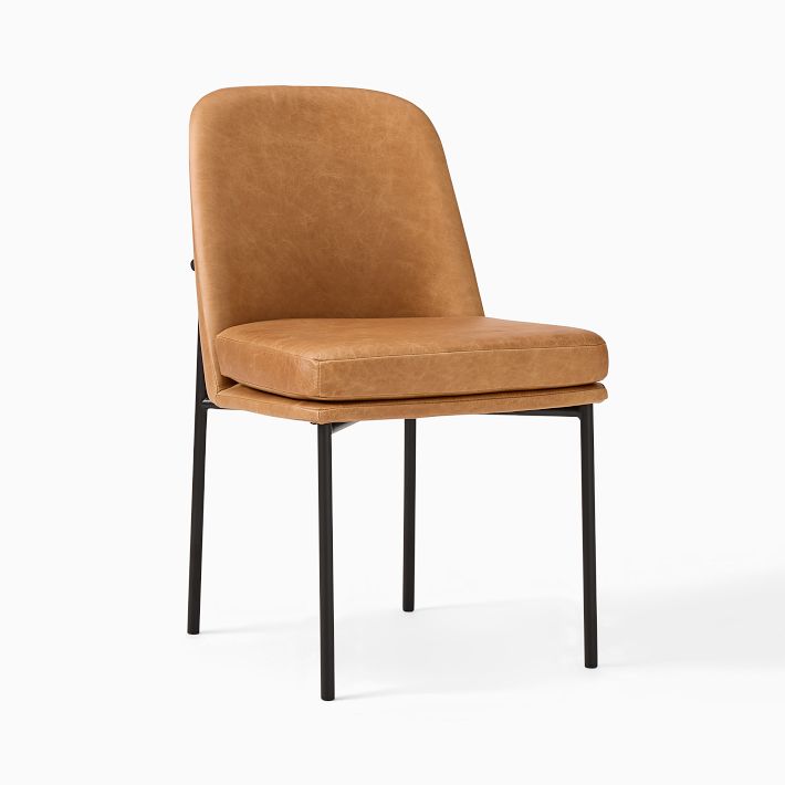 Jack Metal Frame Leather Dining Chair | West Elm