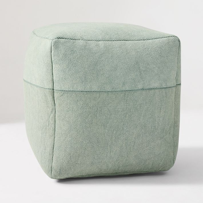 Cotton Canvas Pouf West Elm