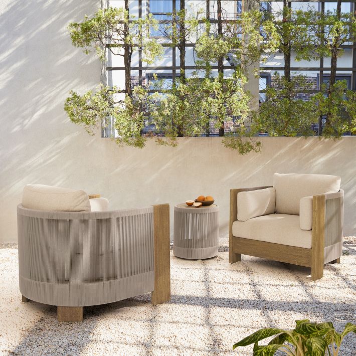 Porto Outdoor Lounge Chairs &amp; Side Table Set