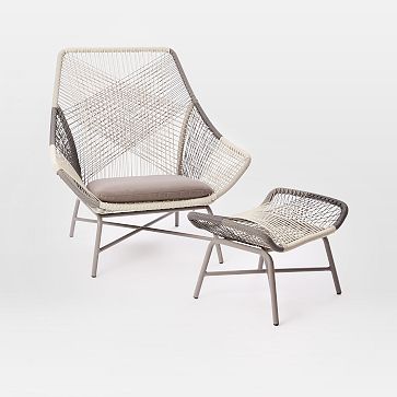 Huron Outdoor Lounge Chair & Ottoman Set | West Elm