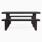 Portside Aluminum Outdoor Dining Table (72&quot;) &amp; Benches Set