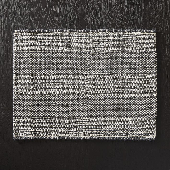 Chunky Textured Woven Placemats, Set of 4, Slate