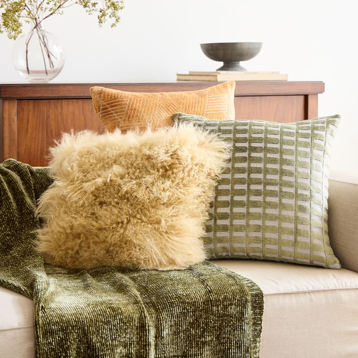 West elm fur clearance pillow