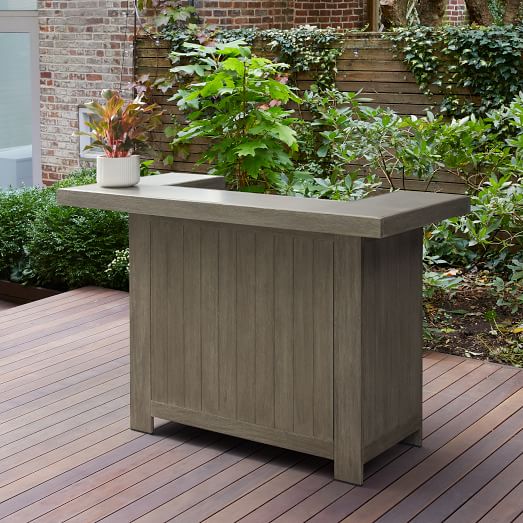 Portside Outdoor Grand Bar w/ Concrete Top West Elm